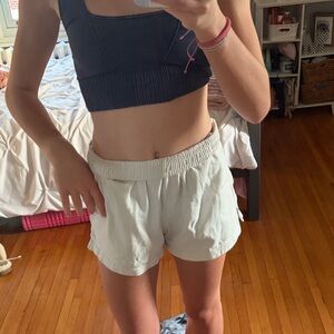 Women's Elastic-Waist Casual Shorts - White